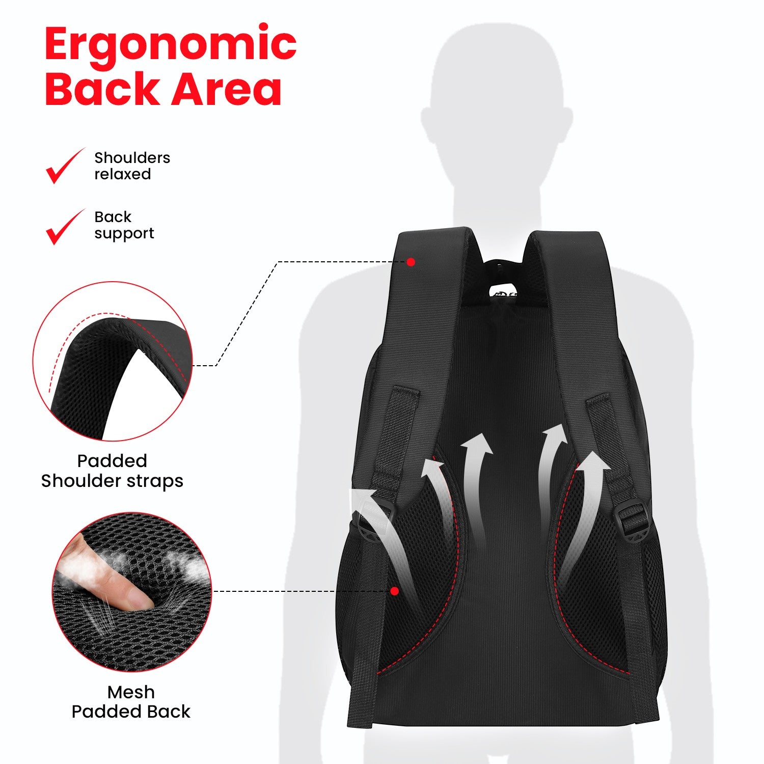 30L Men Women Backpack Waterproof Bussiness Travel Laptop Rucksack Shoulder Bag