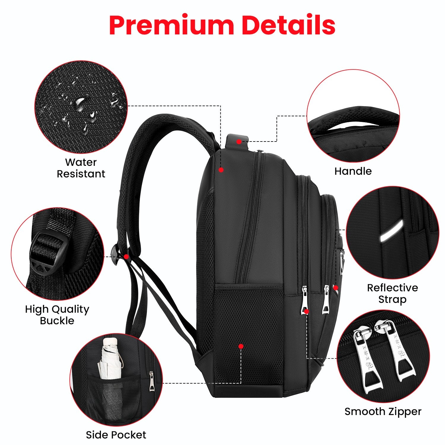 30L Men Women Backpack Waterproof Bussiness Travel Laptop Rucksack Shoulder Bag